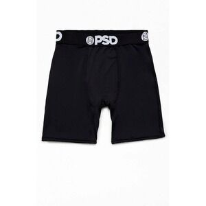 PSD Men's Black Athletic Solid Logo Waistband Boxer Briefs Size Small
